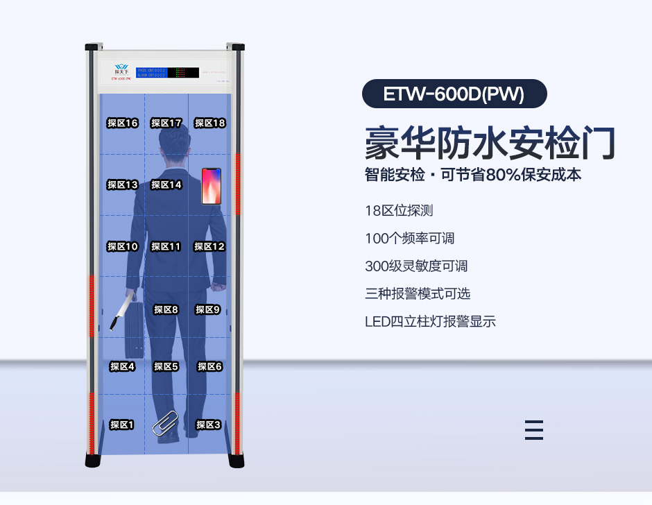液晶型金屬探測(cè)安檢門